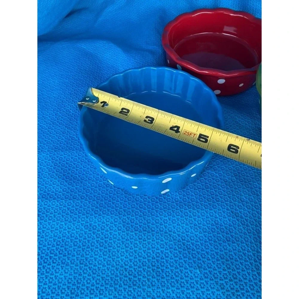 Temp-tations by Tara Polka Dot Mini Baker Ramekin Set of 3